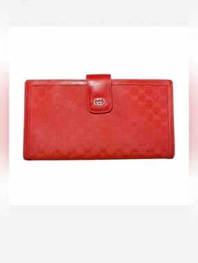 Gucci Vintage 1970s GG Tri-fold Long Wallet, RARE